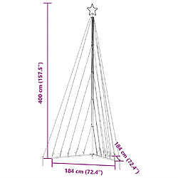 vidaXL Guirlande de sapin de Noël 570 LED bleu 400 cm pas cher