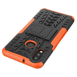 Acheter Wewoo Coque Pour Galaxy A10s Texture de pneu TPU antichoc + PC Housse de protection avec support Orange