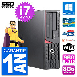 PC Fujitsu Esprimo E720 E85+ DT Intel i7-4770 RAM 8Go SSD 960Go Windows 10 Wifi - Occasion