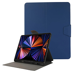 Etui en PU avec support et porte-stylo bleu pour votre Apple iPad Pro 12.9 pouces (2021)