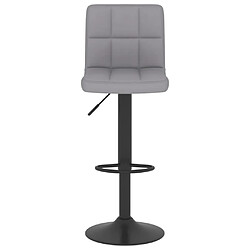 Avis vidaXL Tabourets de bar lot de 2 gris clair tissu