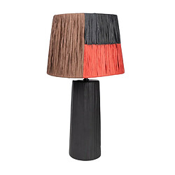 Lampe de bureau Romimex Marron Noir Orange Céramique 25 x 46 x 25 cm