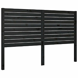 Maison Chic Tête de lit scandinave pour lit adulte,Meuble de chambre Noir 186x4x100 cm Bois massif de pin -MN33799