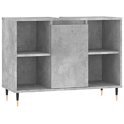 Maison Chic Armoire salle de bain,Meuble de rangement de salle de bain,Meuble haut gris béton 80x33x60cm bois d'ingénierie -GKD200489