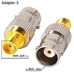 4x BNC Femelle / Mâle à L'adaptateur Rf Du Connecteur Coaxial Mâle / Femelle à Prise SMA