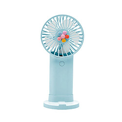 Avis (Bleu) Petit Ventilateur Mignon Portable Mini Ventilateur Rechargeable Usb Design En Forme De Support de Téléphone