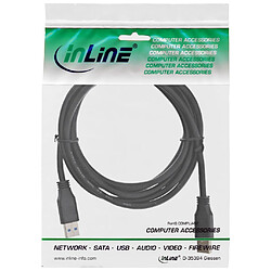 Câble InLine® USB 3.0 Type A mâle à A noir 2m