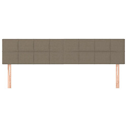 Avis Maison Chic Lot de 2 Têtes de lit design pour chambre - Décoration de lit Taupe 90x5x78/88 cm Tissu -MN23403