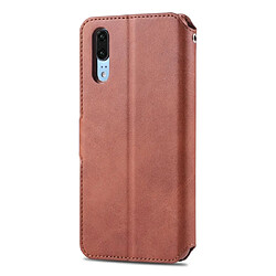 Avis Wewoo Housse Coque Pour Huawei P20 AZNS Texture de veau Étui en cuir PU à rabat horizontal magnétique avec support et fentes cartes et cadre photo marron