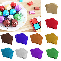 Avis 100x Emballage De Bonbons Au Chocolat Papier D'aluminium Wrappers Or 8 X 8cm