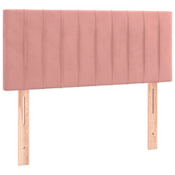 Maison Chic Tête de lit moderne pour chambre - Décoration de lit Rose 80x5x78/88 cm Velours -MN73256