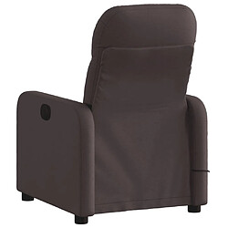 Avis vidaXL Fauteuil de massage inclinable Marron foncé Tissu