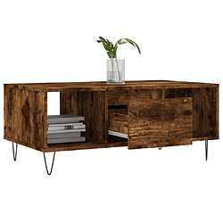 Avis vidaXL Table basse Chêne fumé 90x50x36,5 cm Bois d'ingénierie