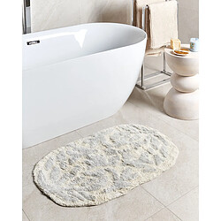 Beliani Tapis de bain 60 x 90 cm gris DERIK