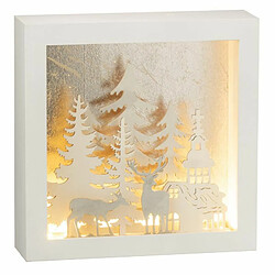 Paris Prix Décoration de Noël Led Hiver 24cm Blanc & Argent