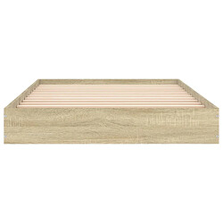 Acheter Vidaxl Cadre de lit chêne sonoma 100x200 cm bois d'ingénierie