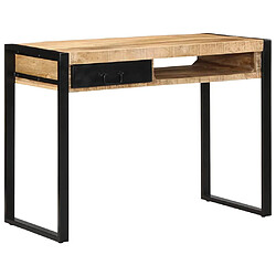 vidaXL Bureau 100x50x75 cm bois de manguier brut massif