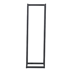 Helloshop26 Range-bûches pour usage intérieur extérieur porte-bûches design support rangement bois de chauffage en acier 35 x 35 x 120 cm noir 03_0006291