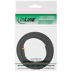 WLAN Câble, InLine®, prise R-SMA sur accouplement R-SMA, 4m