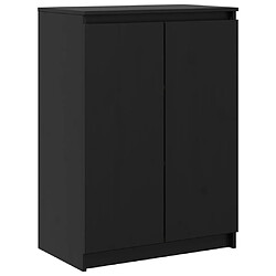 vidaXL Buffet Noir 60x36x84 cm Bois de pin massif