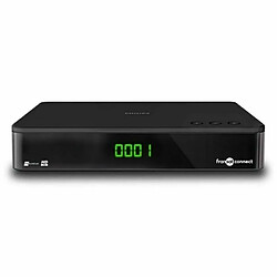 Philips Récepteur Décodeur TV satellite DSR3331F Connect TNT HD DVB-S2 STB, VOD, WIFI intégré - Noir + carte abonnement HD FRANSAT