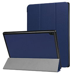 Etui en PU plié en position tablette rabattable bleu sombre pour votre Lenovo Tab 4 10