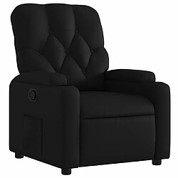 Maison Chic Fauteuil Relax pour salon, Fauteuil inclinable Noir Similicuir -GKD15809