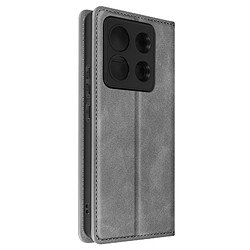 Avizar Étui pour Xiaomi Redmi Note 13 Pro Portefeuille et Support Vidéo Soft Cover Gris