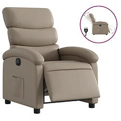 vidaXL Fauteuil inclinable électrique Cappuccino Similicuir