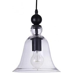 ICONIK INTERIOR Lampe Pendante avec Coupe de Cristal Edison Acier Transparent