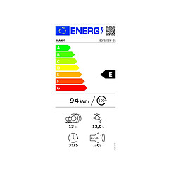 Lave-vaisselle 60cm 13 couverts 47db - BDFS37EW - BRANDT