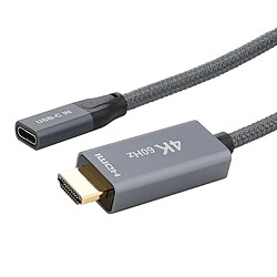 Avis CABLING® Câble Adaptateur femelle USB-C vers prise mâle HDMI 4K 60 Hz - câble nylon 20 cm