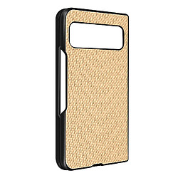 Avizar Coque pour Google Pixel Fold Style carbone Conception 2 parties Beige