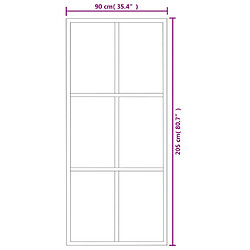 vidaXL Porte coulissante et quincaillerie Verre et Aluminium 90x205 cm pas cher