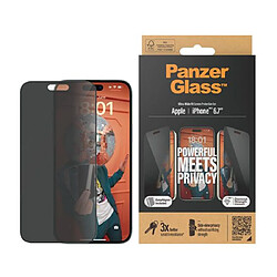 Avis PanzerGlass Panzer Glass Protection d'écran pour Apple iPhone 15 Plus avec Filtre de Confidentialité Transparent