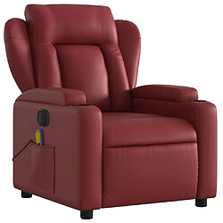 Avis Maison Chic Fauteuil Relax pour salon, Fauteuil de massage inclinable électrique rouge bordeaux -GKD81795