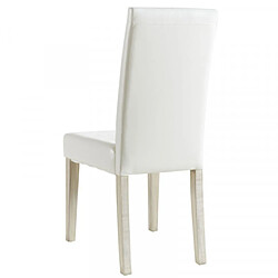 Avis Dansmamaison Duo de chaises Simili Cuir Blanc - SAMET