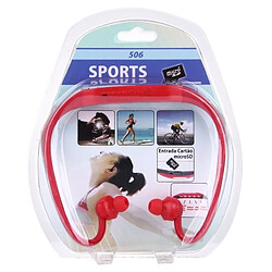 Wewoo Casque Bluetooth Sport rouge pour les smartphone et iPad ordinateur portable MP3 ou autres périphériques audio, stockage de carte SD maximale: 8 Go imperméable à l'eau stéréo sans fil étanche écouteurs intra-auriculaires avec micro SD, pas cher