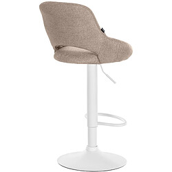 Non Tabouret de bar Milet tissu blanc pas cher