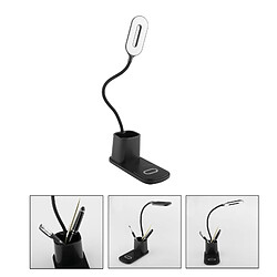 Lampe De Bureau à LED Avec Chargement Sans Fil à Intensité Variable Lampe De Bureau De Lecture Attentionnée, Noire pas cher