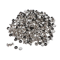 100pcs artisanat en cuir de bouton de bouton pression pour accessoires de vêtement argent 6mm pas cher