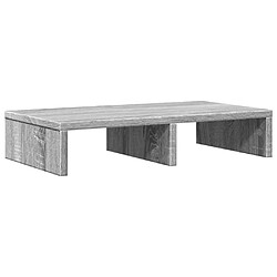 vidaXL Support de moniteur sonoma gris 50x27x10 cm bois d'ingénierie