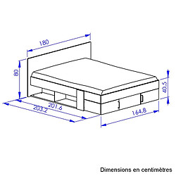 Acheter But Lit 160x200 cm 2 tiroirs pivotants SWIVEL imitation chêne et noir