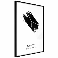 Paris Prix Affiche Murale Encadrée Zodiac Cancer I 20 x 30 cm Noir