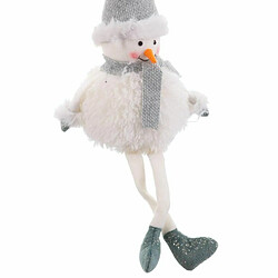 Avis BigBuy Christmas Décorations de Noël Blanc Gris Bois Foam Tissu Bonhomme de Neige 11 x 10 x 45 cm