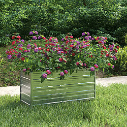 Maison Chic Jardinière,Lit surélevé de jardin - Bac à fleurs - pot de fleur 100x40x45 cm Acier galvanisé Argenté -GKD73625