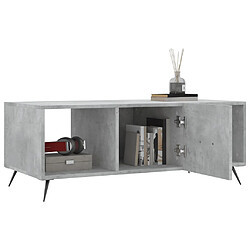 Acheter Maison Chic Table basse,Table Console Table d'appoint, Table pour salon gris béton 102x50x40 cm bois d'ingénierie -MN91935