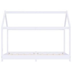 Avis vidaXL Cadre de lit d'enfant Blanc Bois de pin massif 80x160 cm