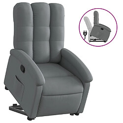 vidaXL Fauteuil inclinable Gris foncé Tissu