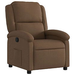 Maison Chic Fauteuil inclinable,Fauteuil luxe de relaxation Marron Tissu -MN79492